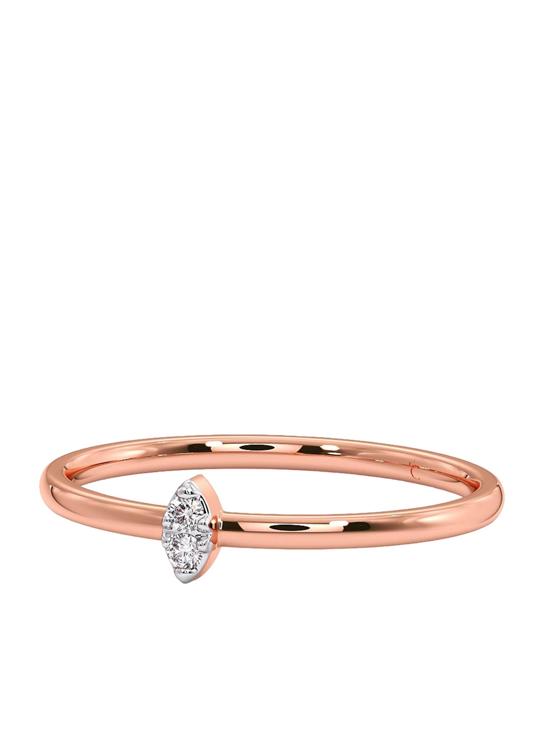 

CANDERE A KALYAN JEWELLERS COMPANY 18KT Rose Gold Diamond Finger Ring