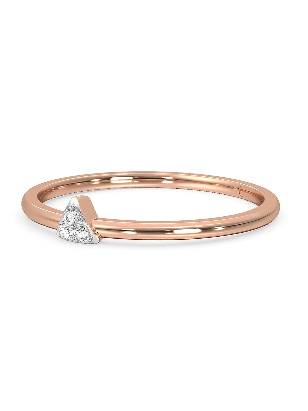 

CANDERE A KALYAN JEWELLERS COMPANY 14KT Rose-Gold Diamond Finger Ring- 1.03 g