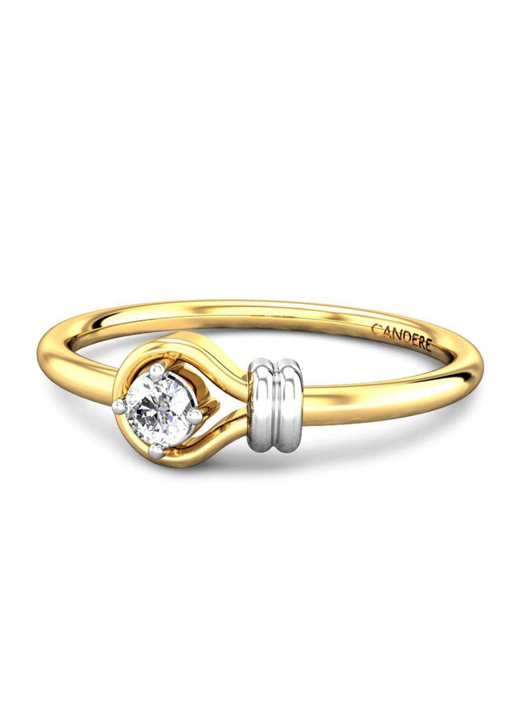 

CANDERE A KALYAN JEWELLERS COMPANY Diamond-Studded 14 KT Gold Ring - 1.03 g