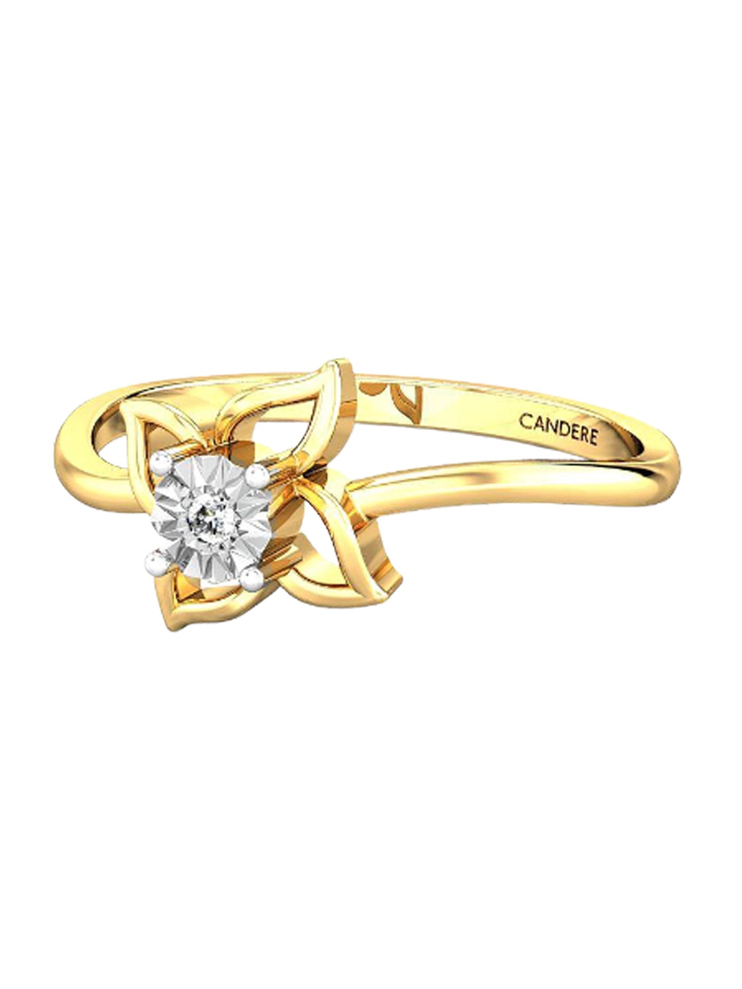 

CANDERE A KALYAN JEWELLERS COMPANY 18KT Gold Diamond Finger Ring- 1.51 gm, Yellow