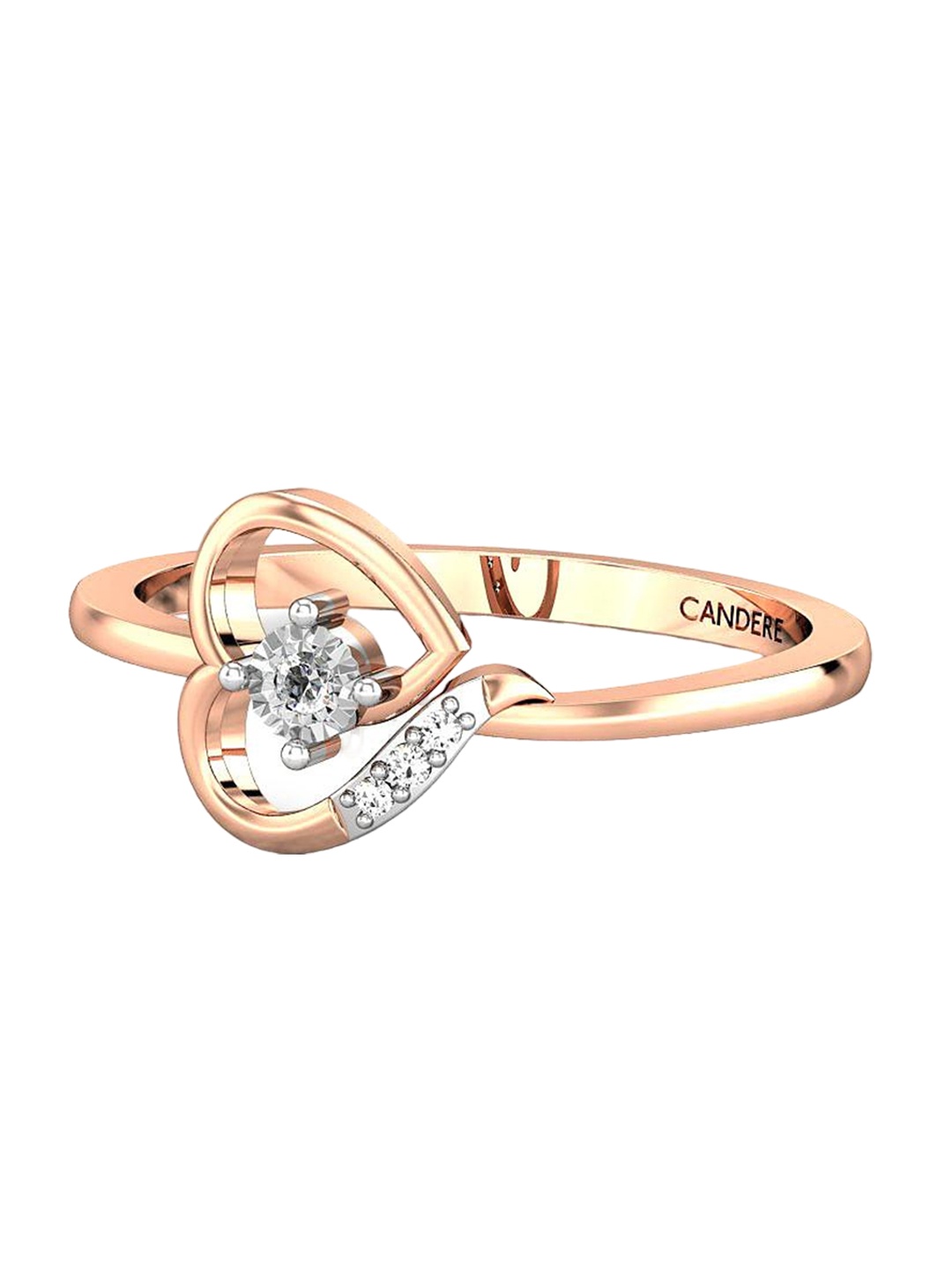 

CANDERE A KALYAN JEWELLERS COMPANY 18KT Rose Gold Diamond Finger Ring-1.81 g