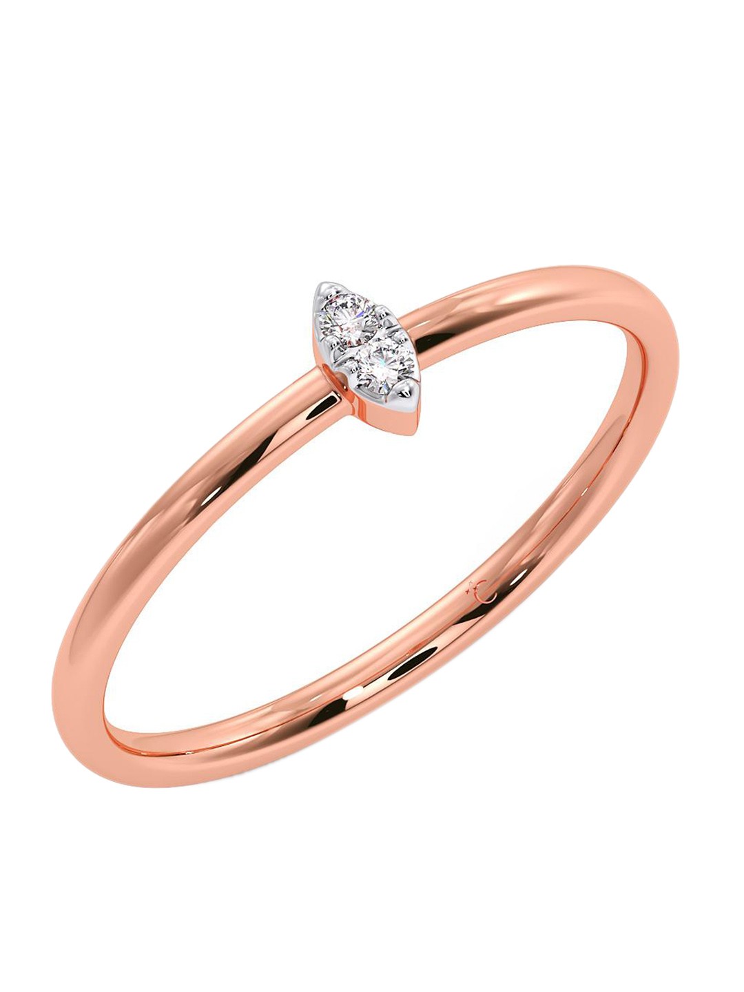 

CANDERE A KALYAN JEWELLERS COMPANY 14KT Rose Gold Diamond Finger Ring- 1.05 gm