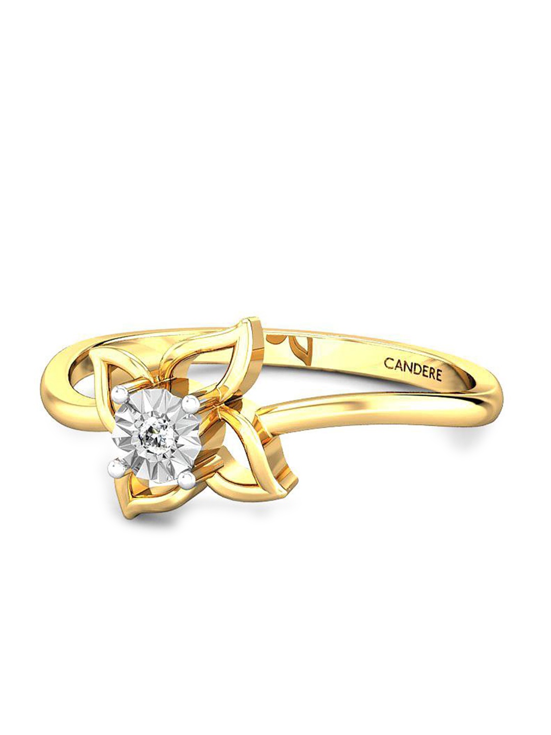 

CANDERE A KALYAN JEWELLERS COMPANY 18KT Gold Diamond Finger Ring- 1.83 gm, Yellow