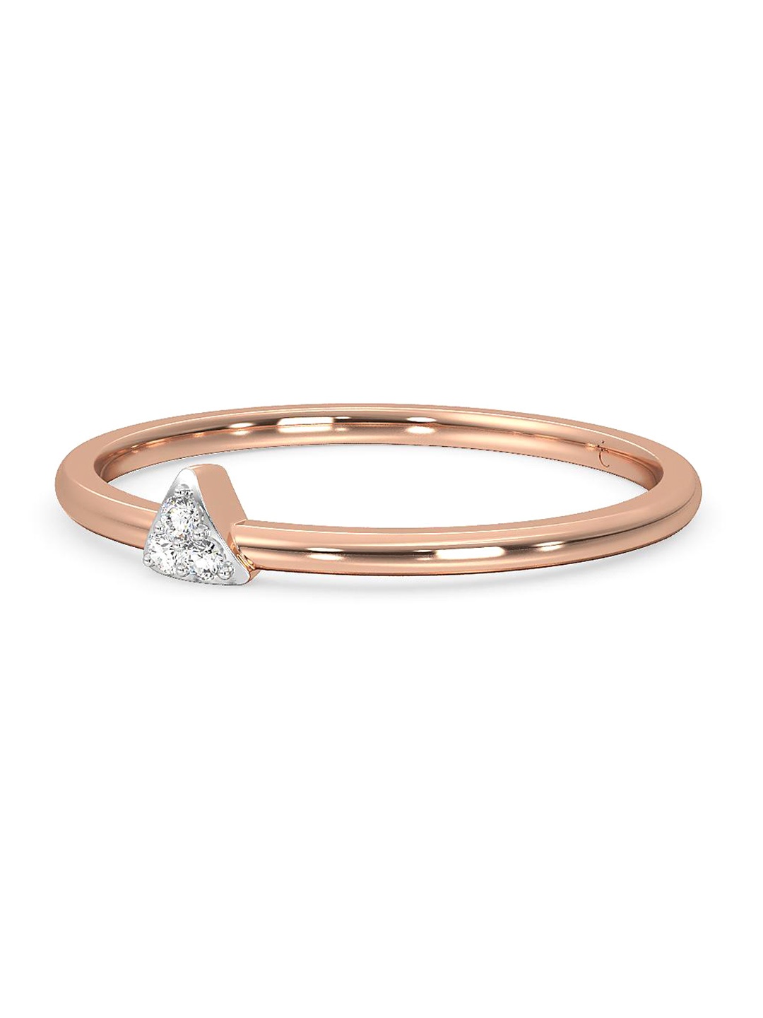 

CANDERE A KALYAN JEWELLERS COMPANY 14KT BIS Hallmark Rose Gold Diamond Ring-1.29 g