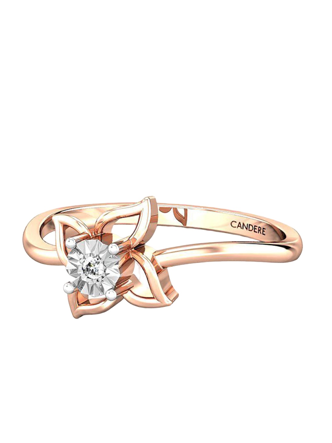 

CANDERE A KALYAN JEWELLERS COMPANY 18KT Rose Gold Diamond Finger Ring - 1.51 g