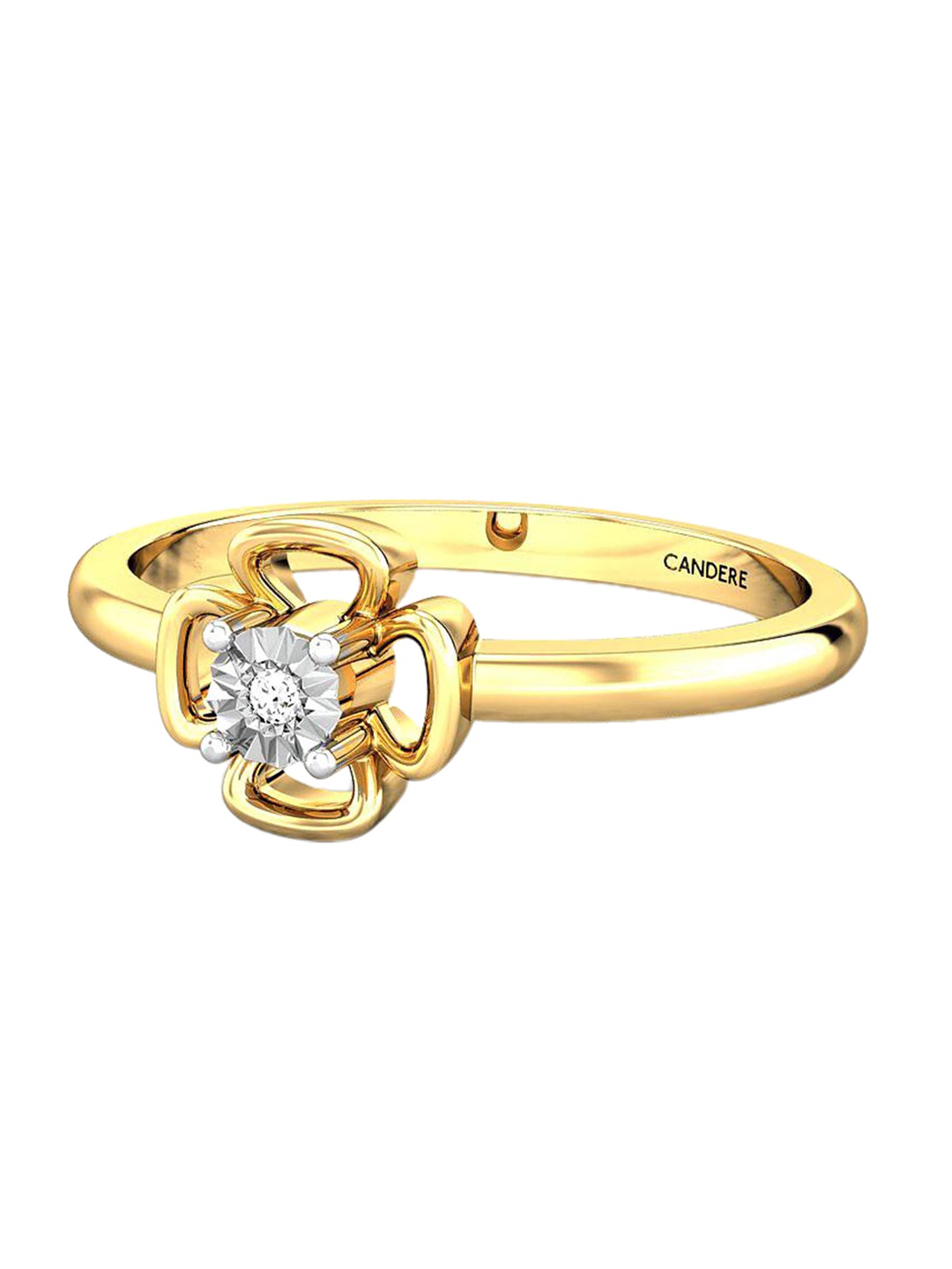 

CANDERE A KALYAN JEWELLERS COMPANY Diamond-Studded 18KT Gold Ring 2.48 g