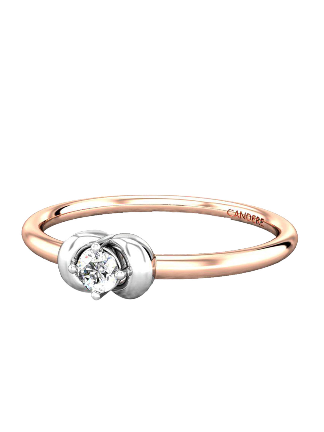

CANDERE A KALYAN JEWELLERS COMPANY 14KT Rose Gold Diamond Finger Ring- 1.24 gm