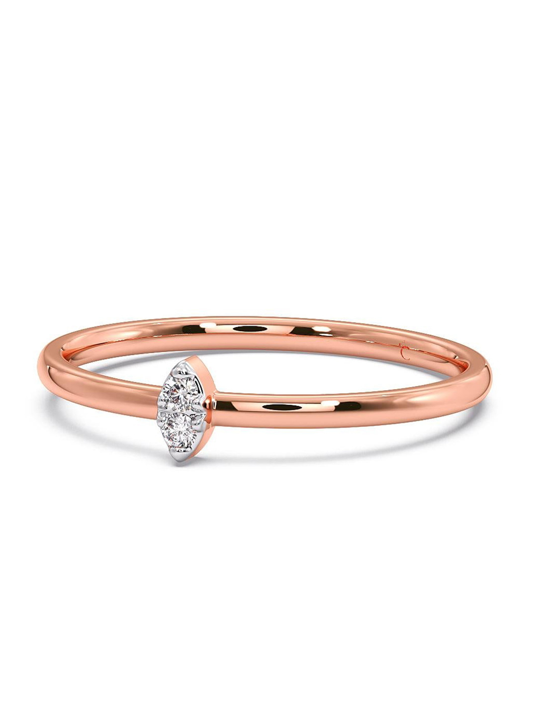 

CANDERE A KALYAN JEWELLERS COMPANY 14KT Rose-Gold Diamond Finger Ring