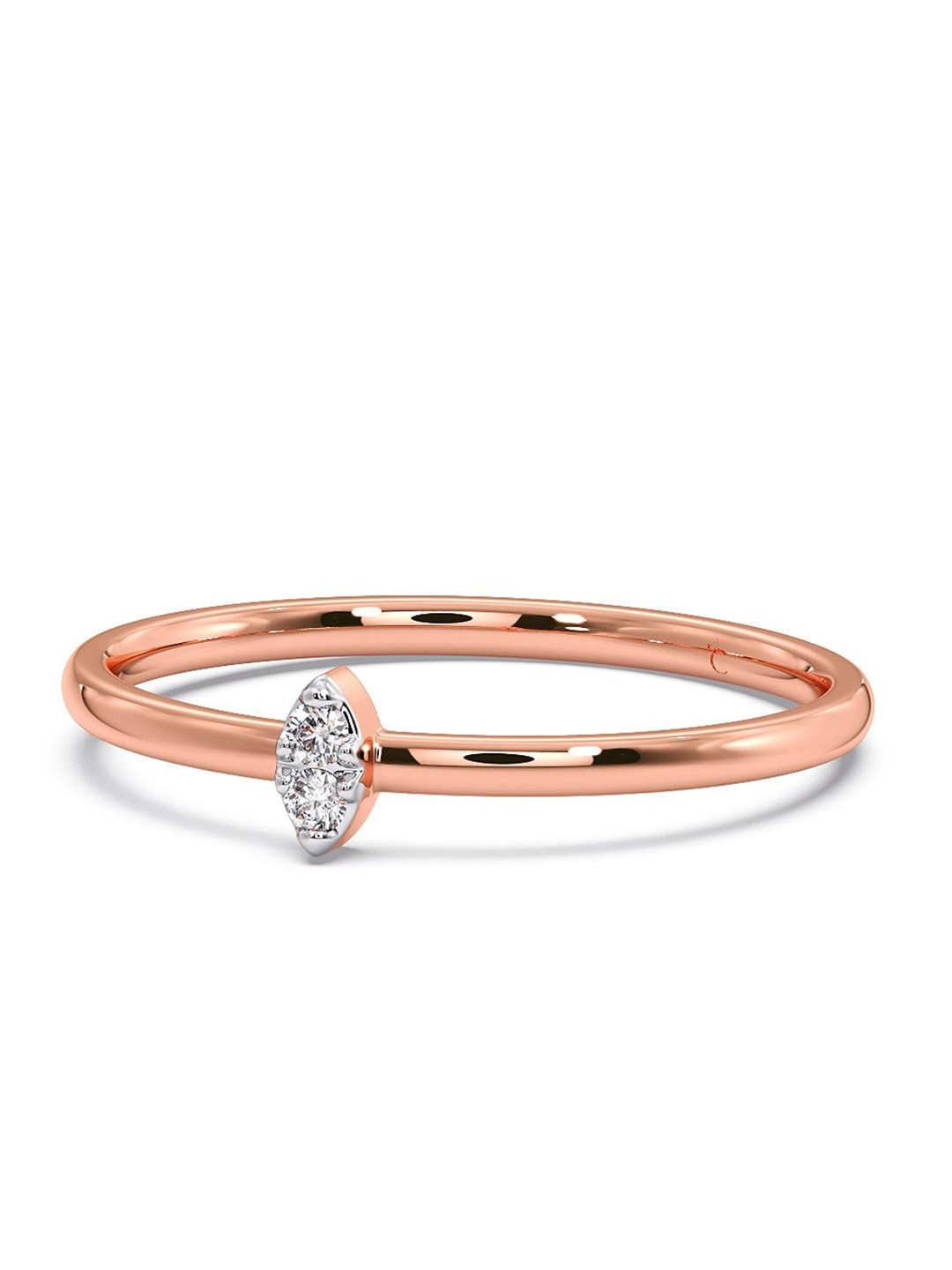 

CANDERE A KALYAN JEWELLERS COMPANY 14KT Rose-Gold Diamond Finger Ring - 1.14 g