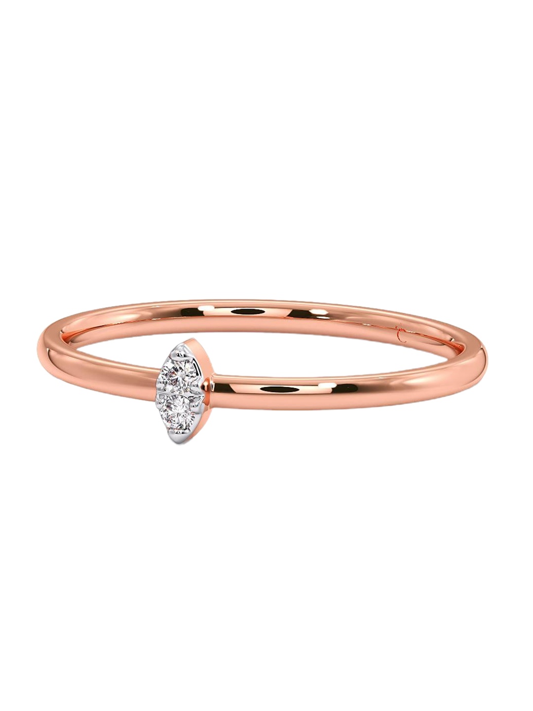 

CANDERE A KALYAN JEWELLERS COMPANY 14KT Rose-Gold Diamond Finger Ring - 0.94 g
