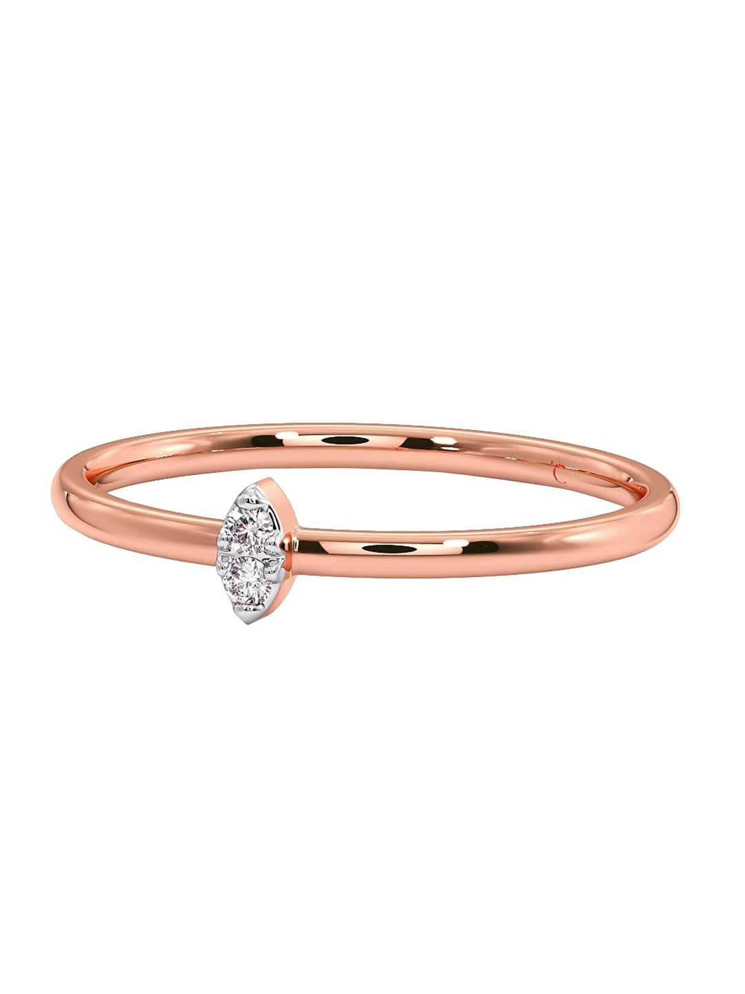 

CANDERE A KALYAN JEWELLERS COMPANY 14KT Rose-Gold Diamond Finger Ring - 1.09 g