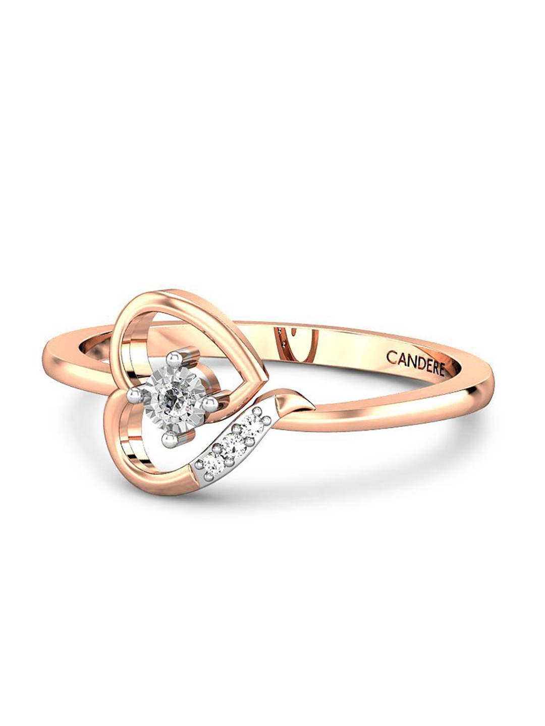 

CANDERE A KALYAN JEWELLERS COMPANY 14KT BIS Hallmark Rose Gold Diamond Ring- 1.67 gm