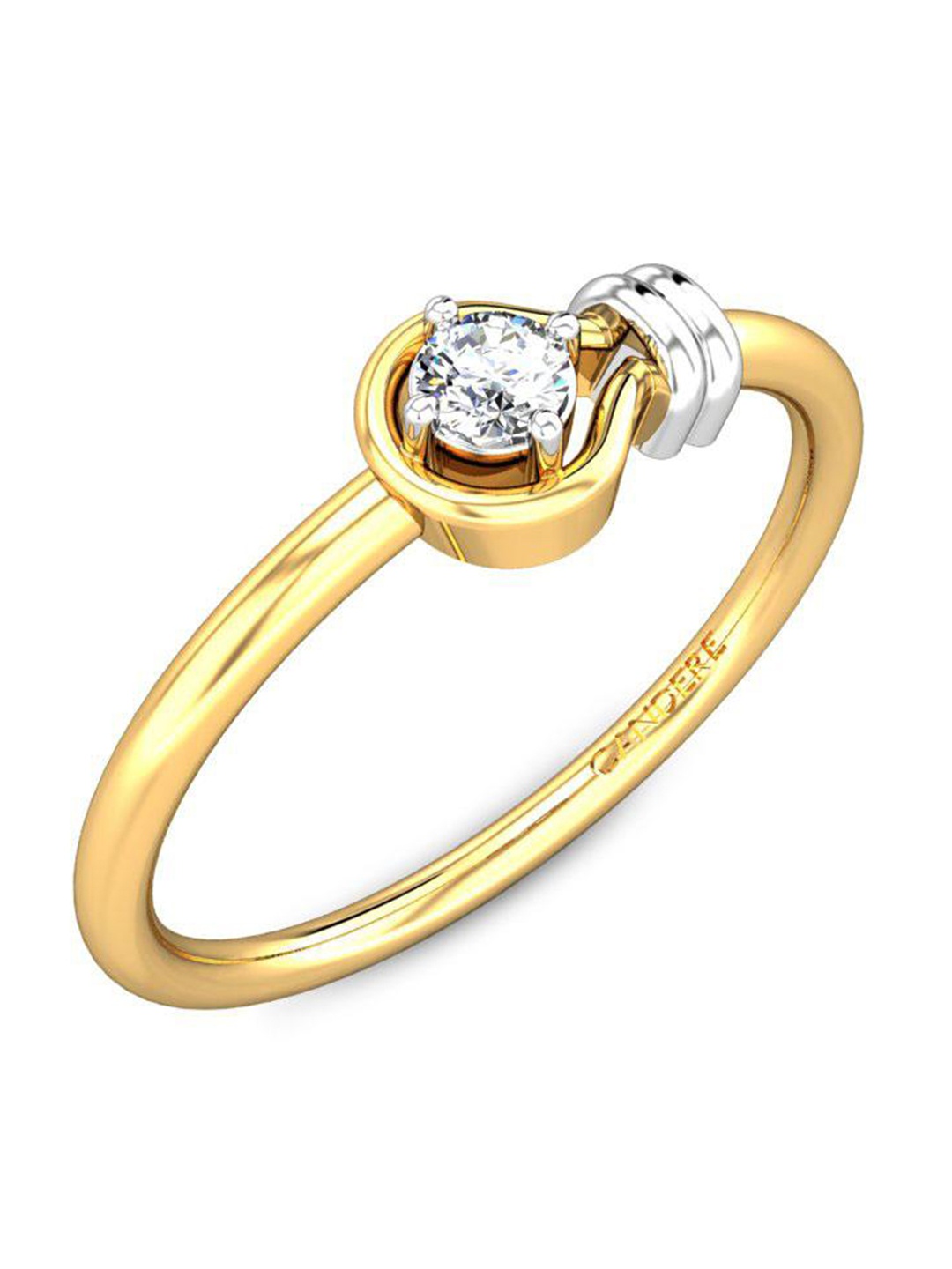 

CANDERE A KALYAN JEWELLERS COMPANY Diamond-Studded 14KT Gold Ring