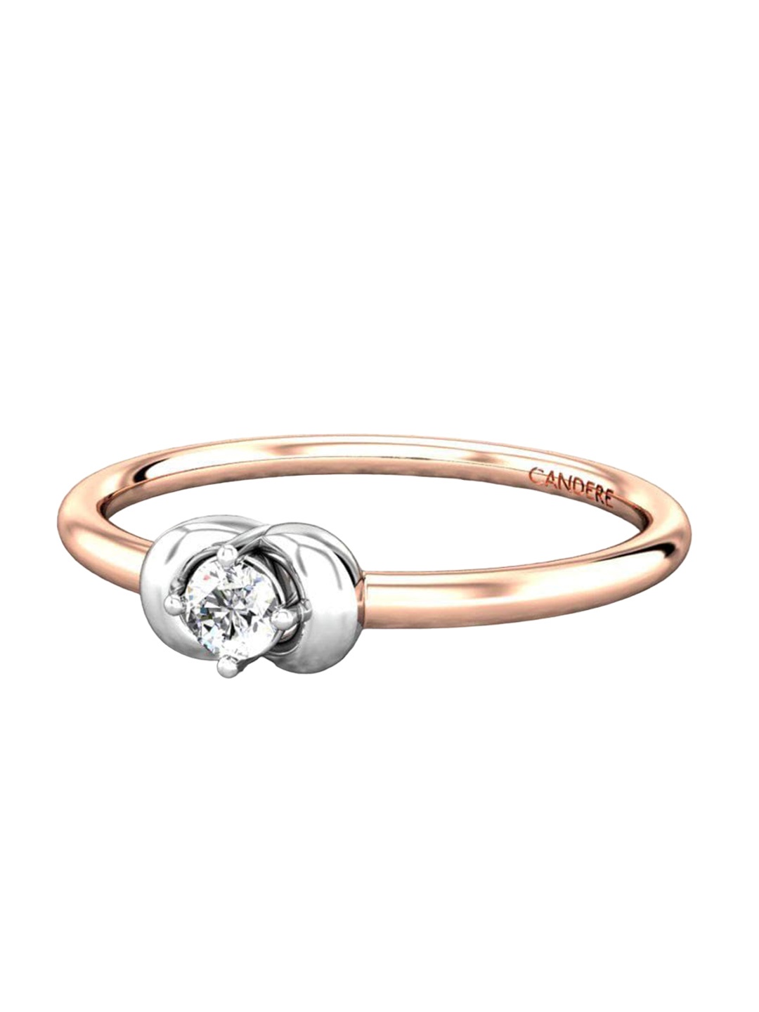 

CANDERE A KALYAN JEWELLERS COMPANY 14KT Rose-Gold Diamond Finger Ring-1.2 g