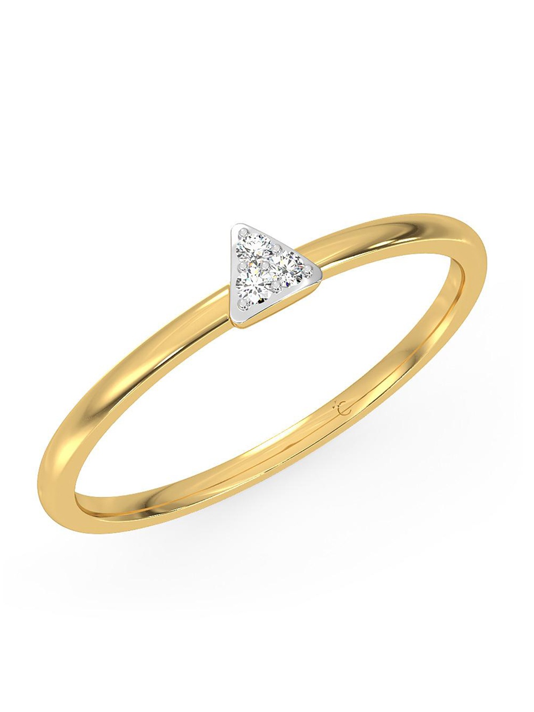 

CANDERE A KALYAN JEWELLERS COMPANY 18KT Gold Diamond Finger Ring-1.49 g, Yellow