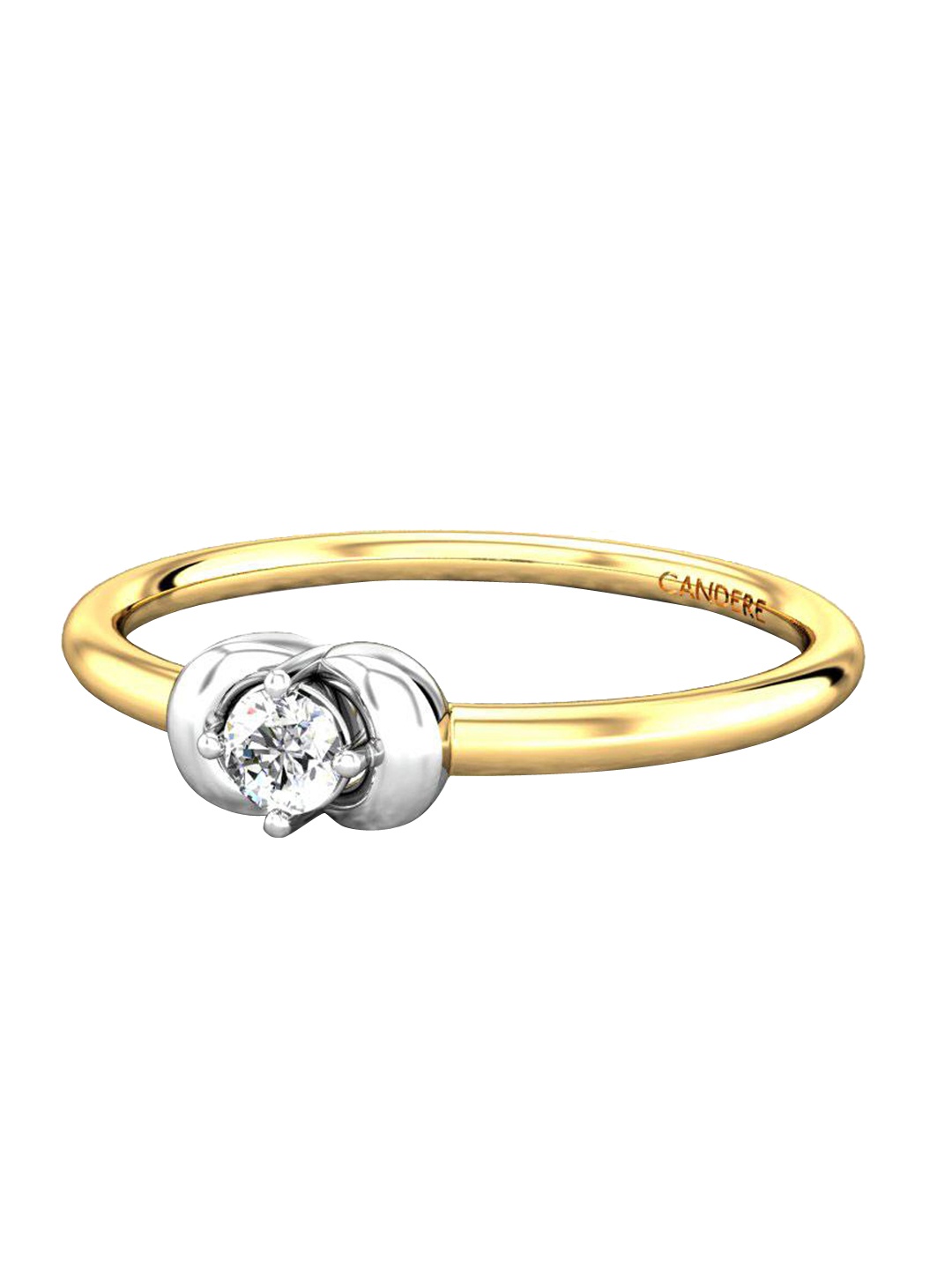

CANDERE A KALYAN JEWELLERS COMPANY 14KT Gold Diamond Finger Ring-1.33 g, Yellow