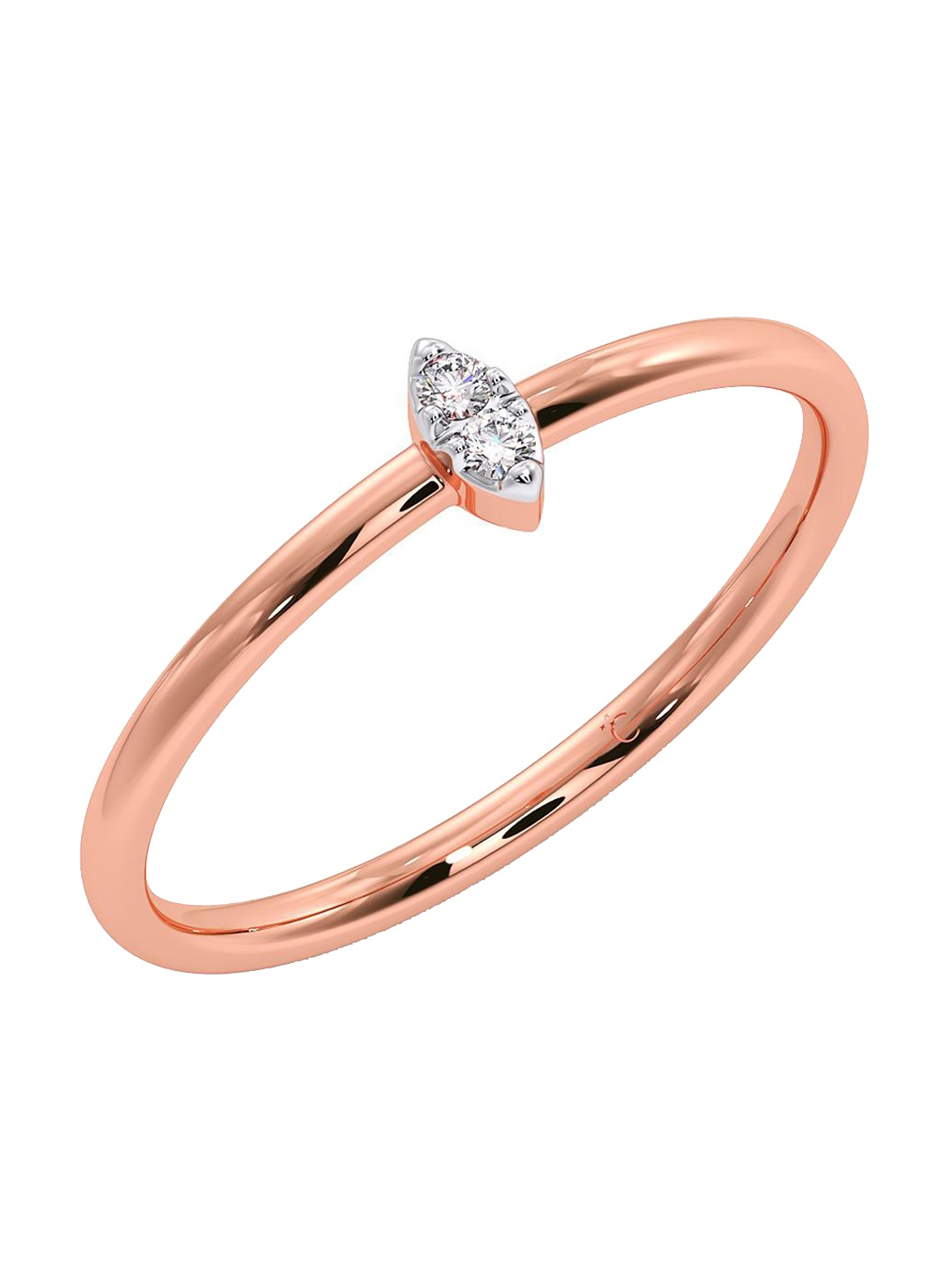 

CANDERE A KALYAN JEWELLERS COMPANY 18KT Rose Gold Diamond Finger Ring- 1.33 g
