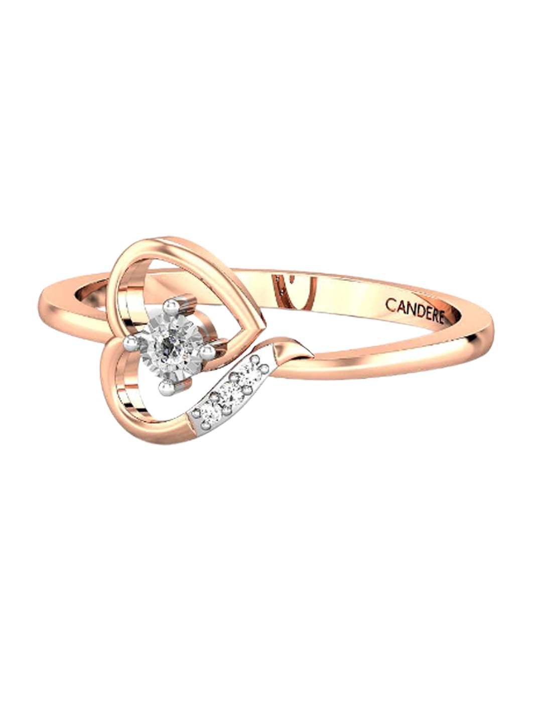 

CANDERE A KALYAN JEWELLERS COMPANY 18KT Rose Gold Diamond Finger Ring- 1.84 gm