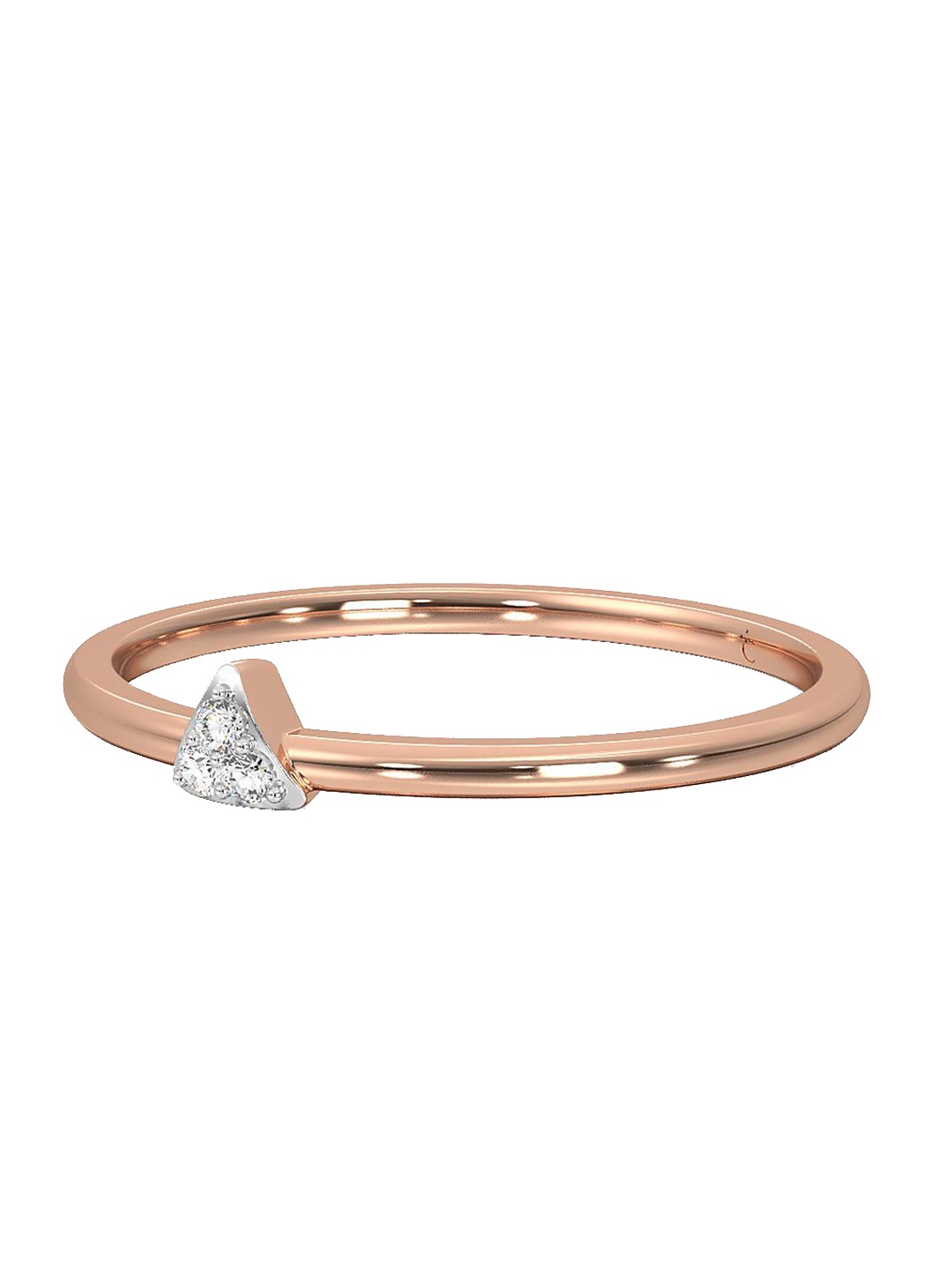 

CANDERE A KALYAN JEWELLERS COMPANY 14KT Rose Gold Diamond Finger Ring - 1.15 g