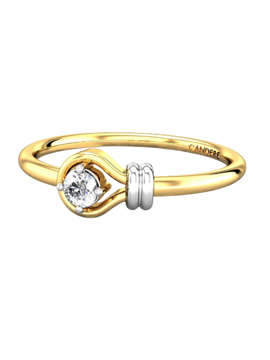 

CANDERE A KALYAN JEWELLERS COMPANY 14KT Gold Diamond Finger Ring 1.06 g, Yellow
