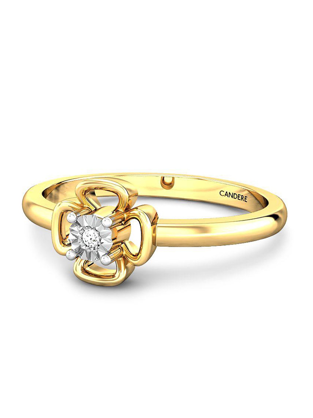 

CANDERE A KALYAN JEWELLERS COMPANY Diamond-Studded 14KT Gold Ring