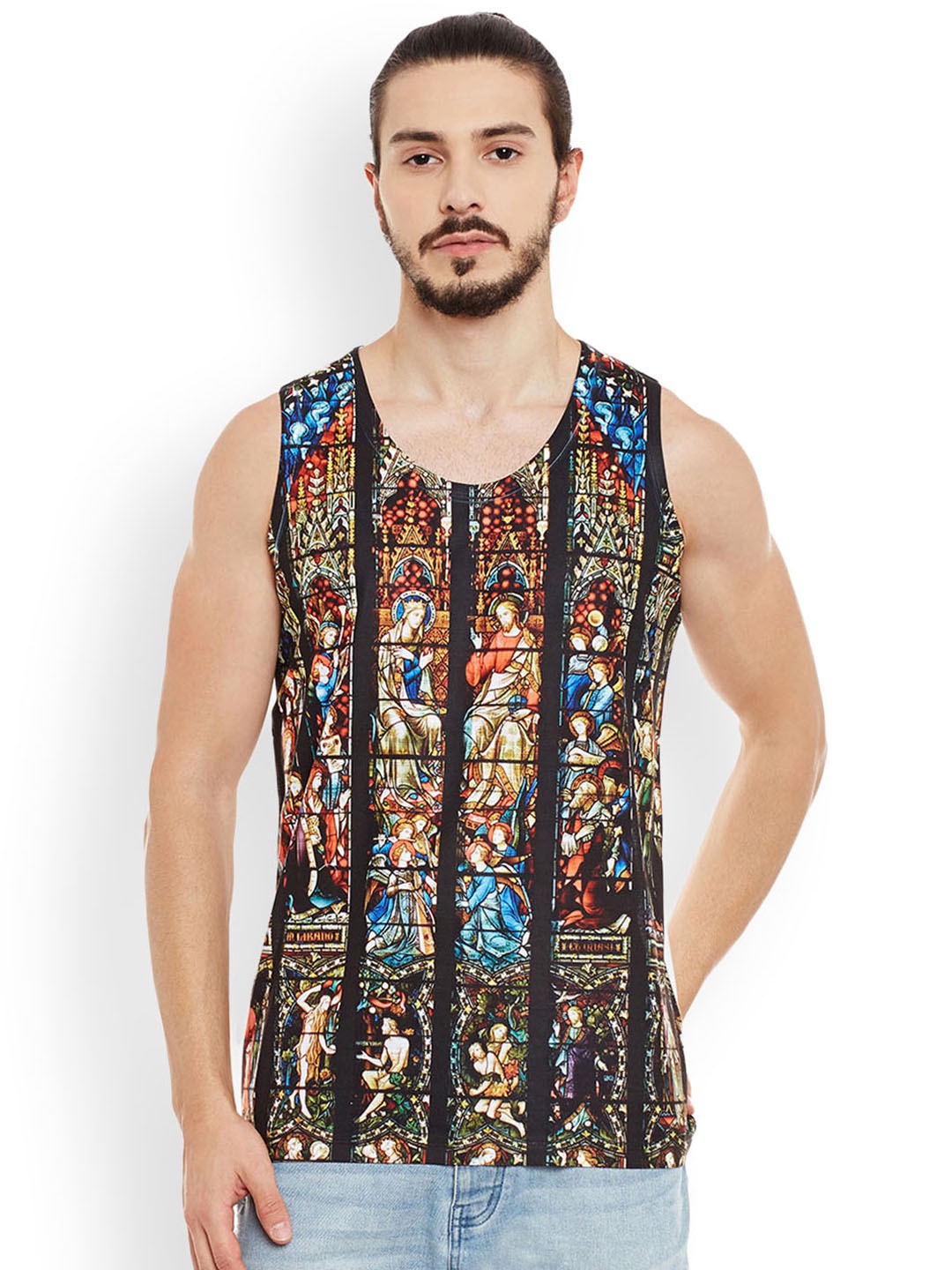 

Wear Your Mind Men Multicoloured Printed Round Neck T-shirt, Multi