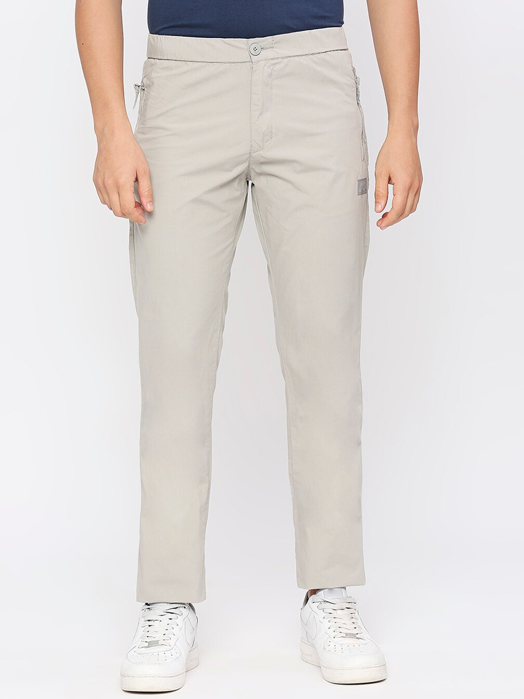 

beevee Men Elasticated Pure Cotton Track Pants, Grey