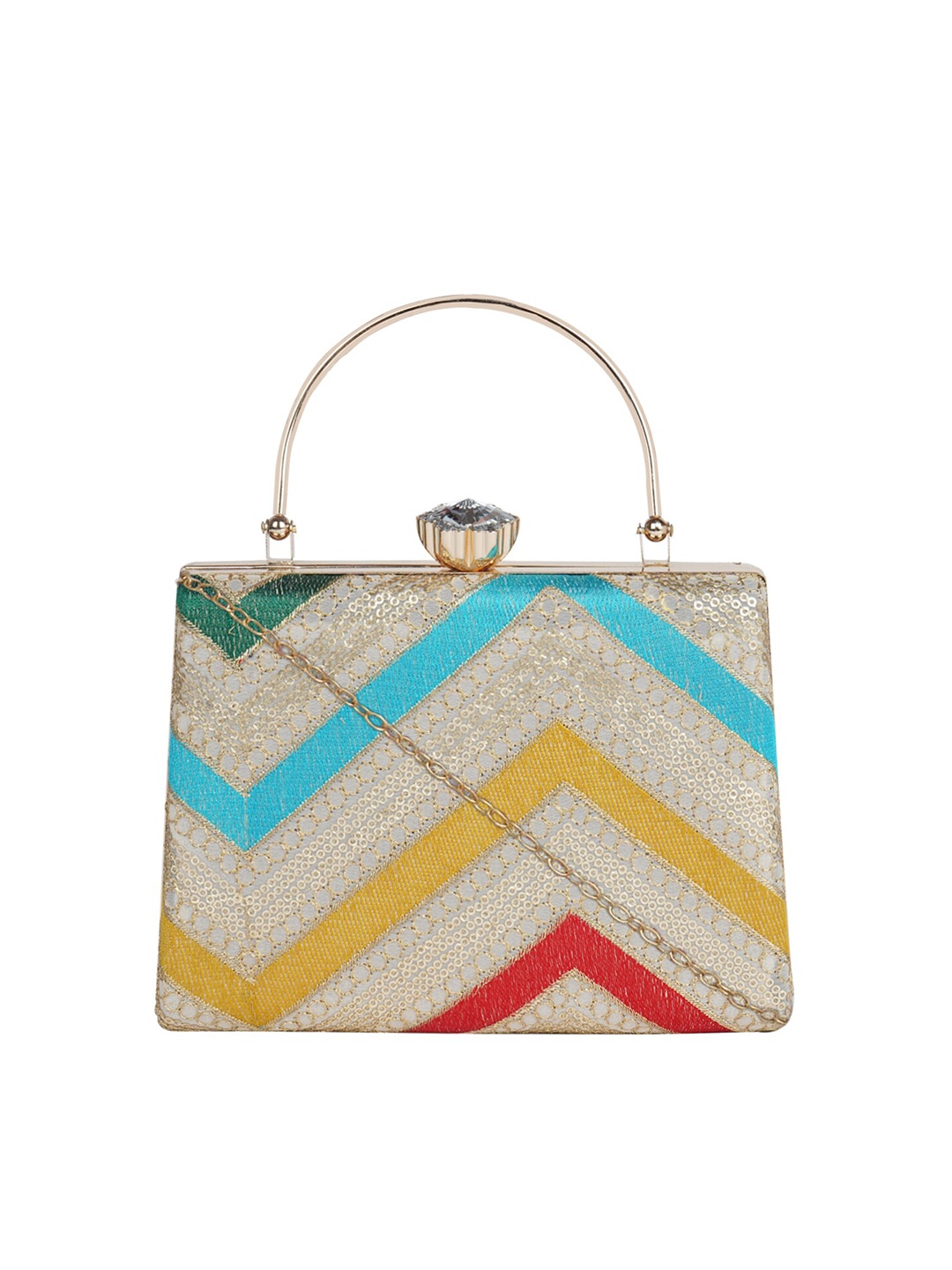 

HORRA Embellished Box Clutch, Blue