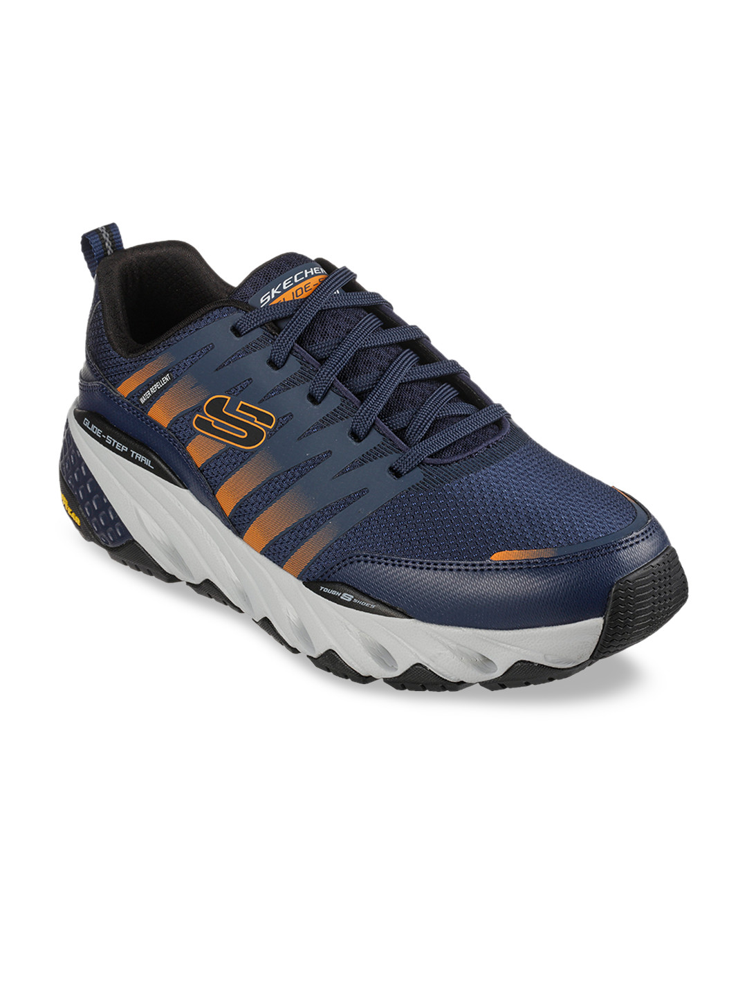 

Skechers Men GLIDE-STEP TRAIL Printed Sneakers, Navy blue
