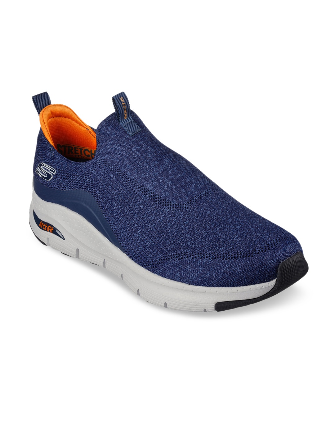 

Skechers Men ARCH FIT Woven-Design Slip On Sneakers, Navy blue