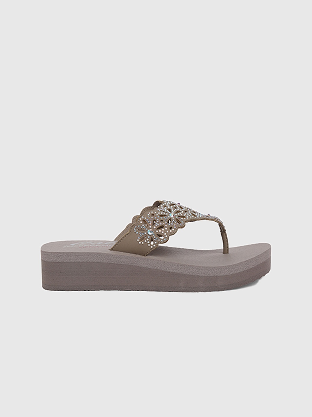 

Skechers Women VINYASA - PRETTY THANG Open Toe Flats, Beige