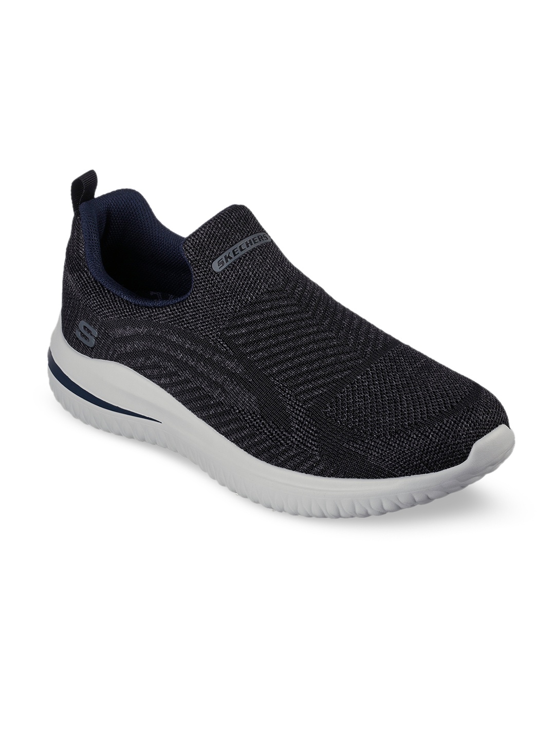 

Skechers Men DELSON 3.0 Woven Design Slip On Sneakers, Black