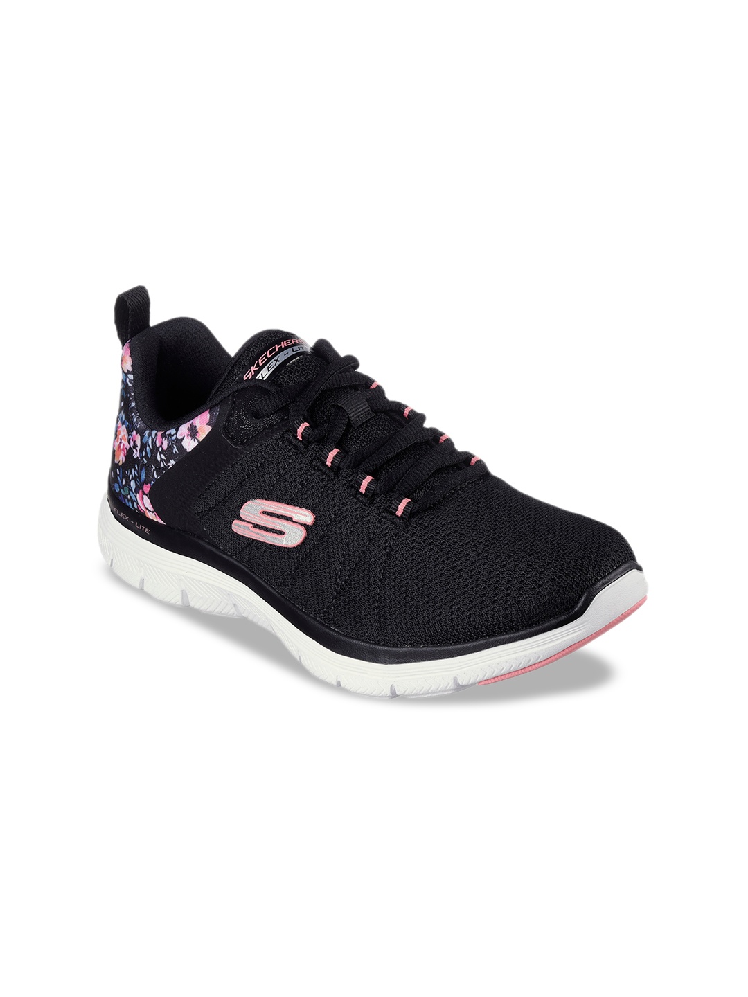 

Skechers Women FLEX APPEAL 4.0 Woven-Designed Sneakers, Black