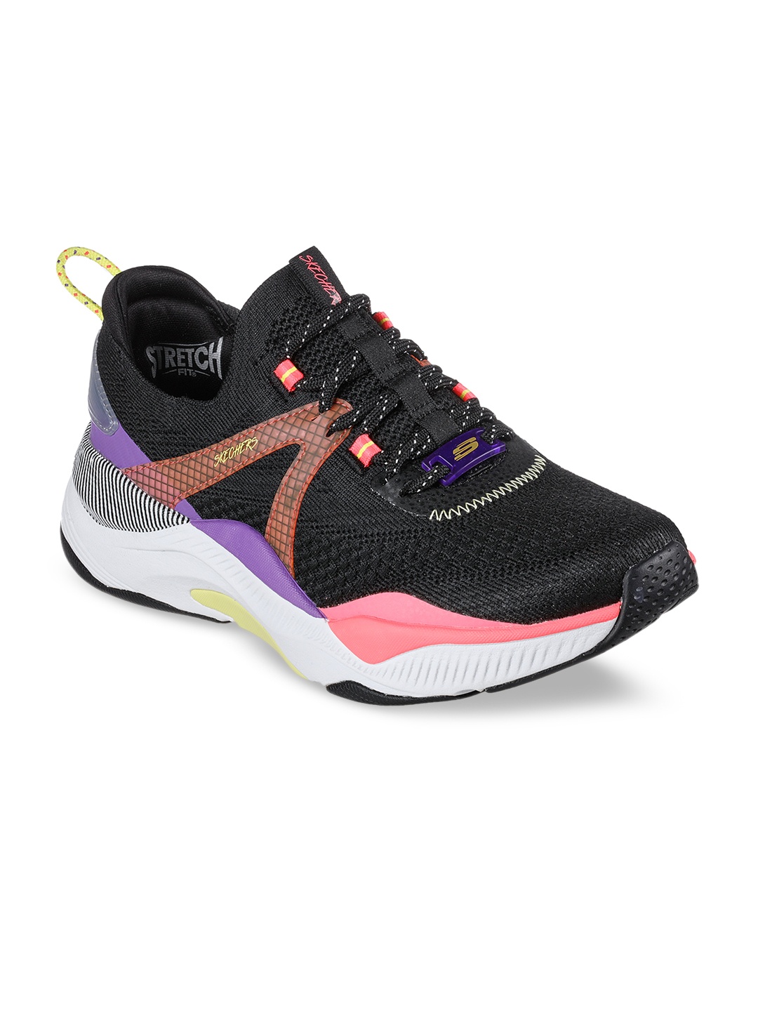 

Skechers Women MIRA-RETRO ROW Lace-Up Casual Sneakers, Black