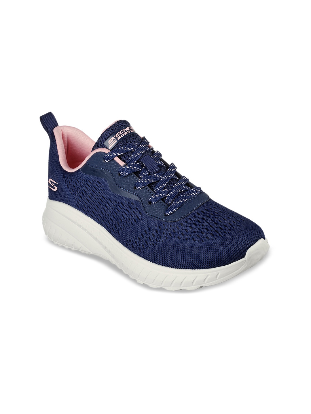 

Skechers Women BOBS SQUAD CHAOS Lace-Up Casual Sneakers, Navy blue