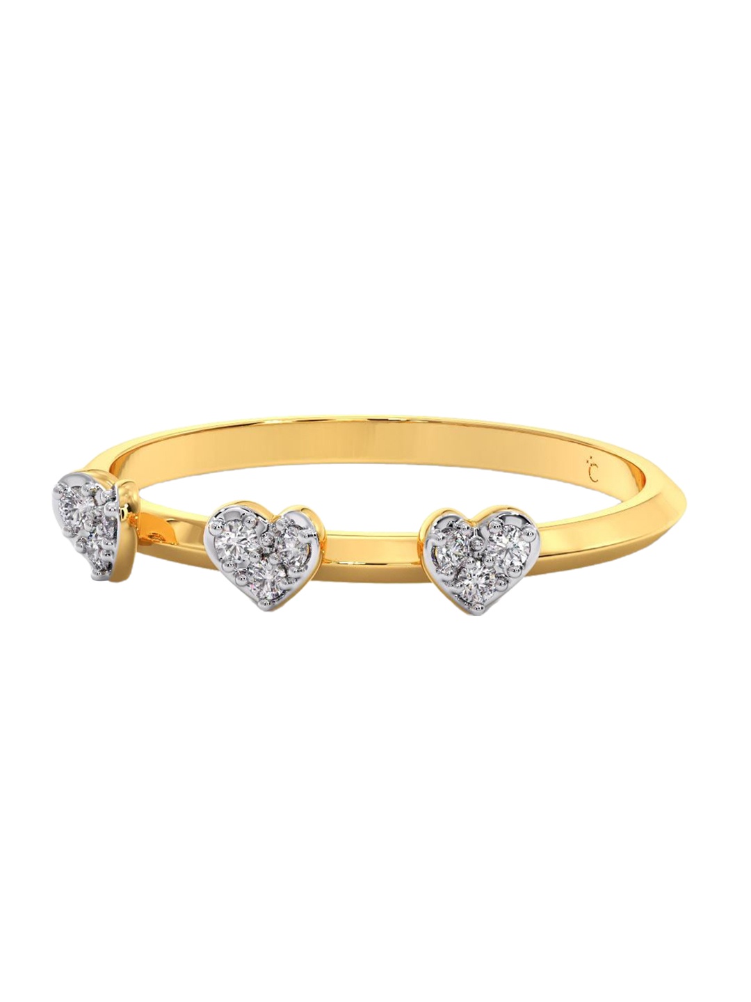 

CANDERE A KALYAN JEWELLERS COMPANY 14KT Gold Diamond Finger Ring 1.33 g, Yellow