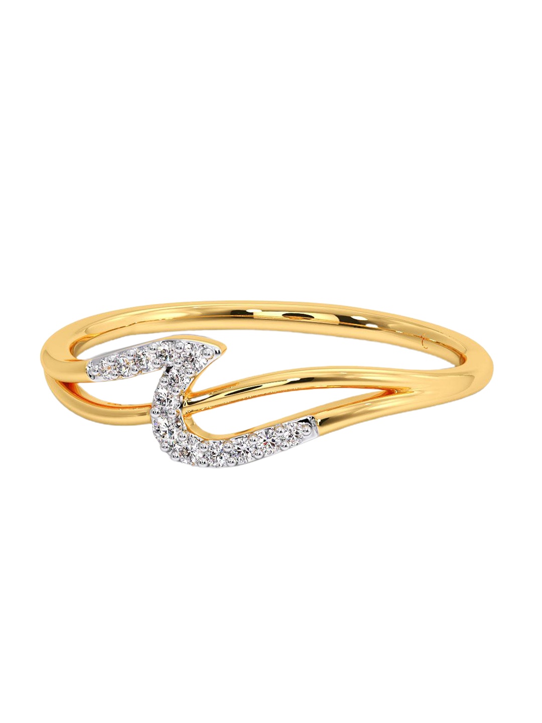 

CANDERE A KALYAN JEWELLERS COMPANY 14KT Gold Diamond Finger Ring- 1.07 gm, Yellow