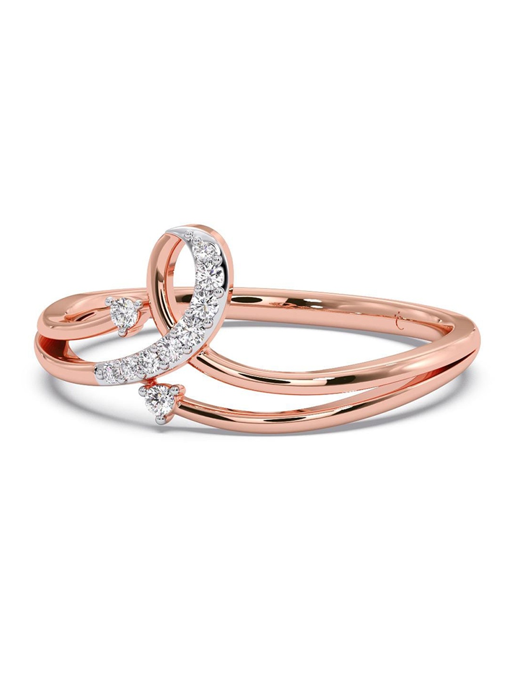 

CANDERE A KALYAN JEWELLERS COMPANY 18KT Rose Gold Diamond Finger Ring
