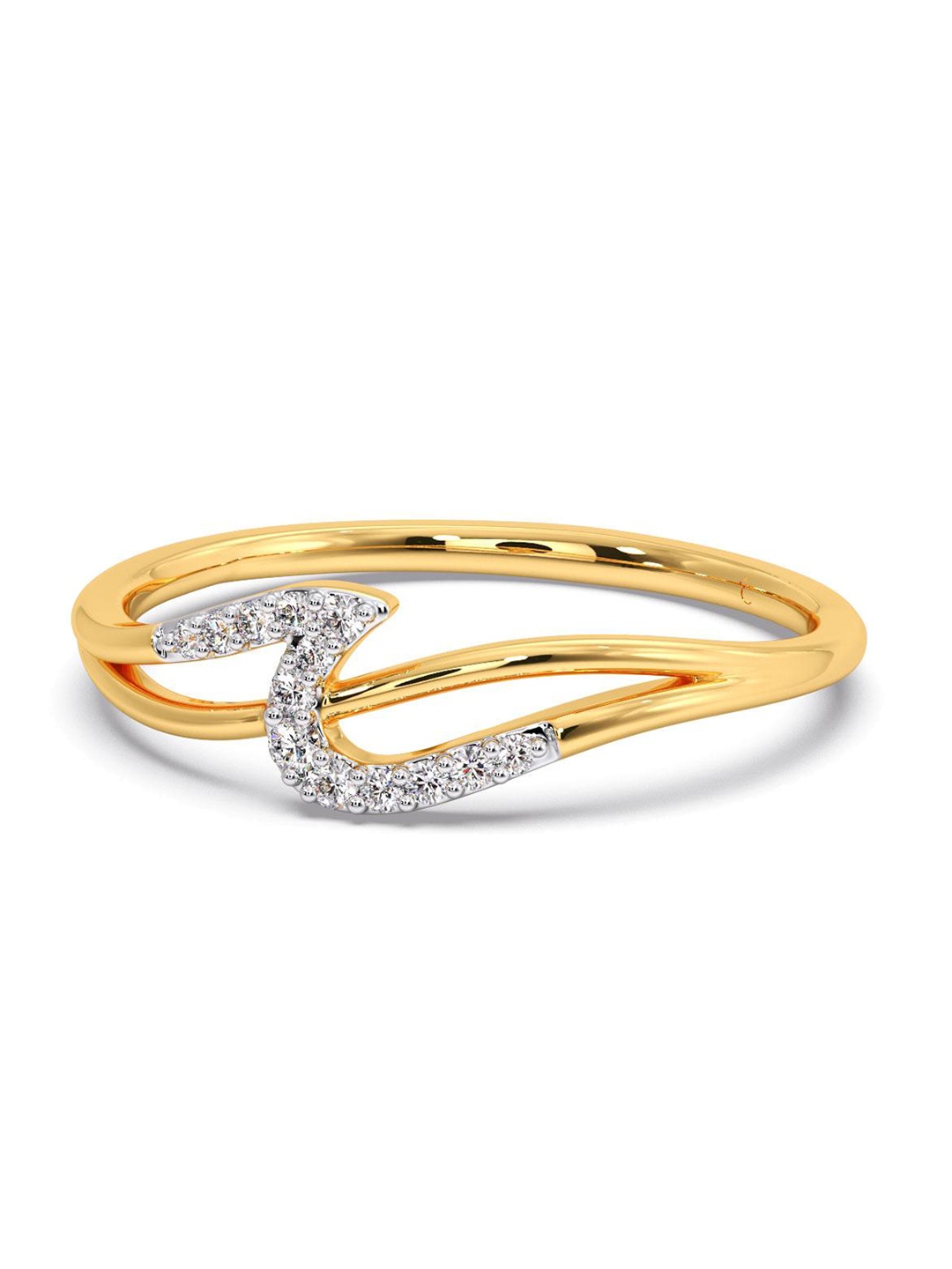 

CANDERE A KALYAN JEWELLERS COMPANY 14KT Gold Diamond Finger Ring 0.92 g, Yellow