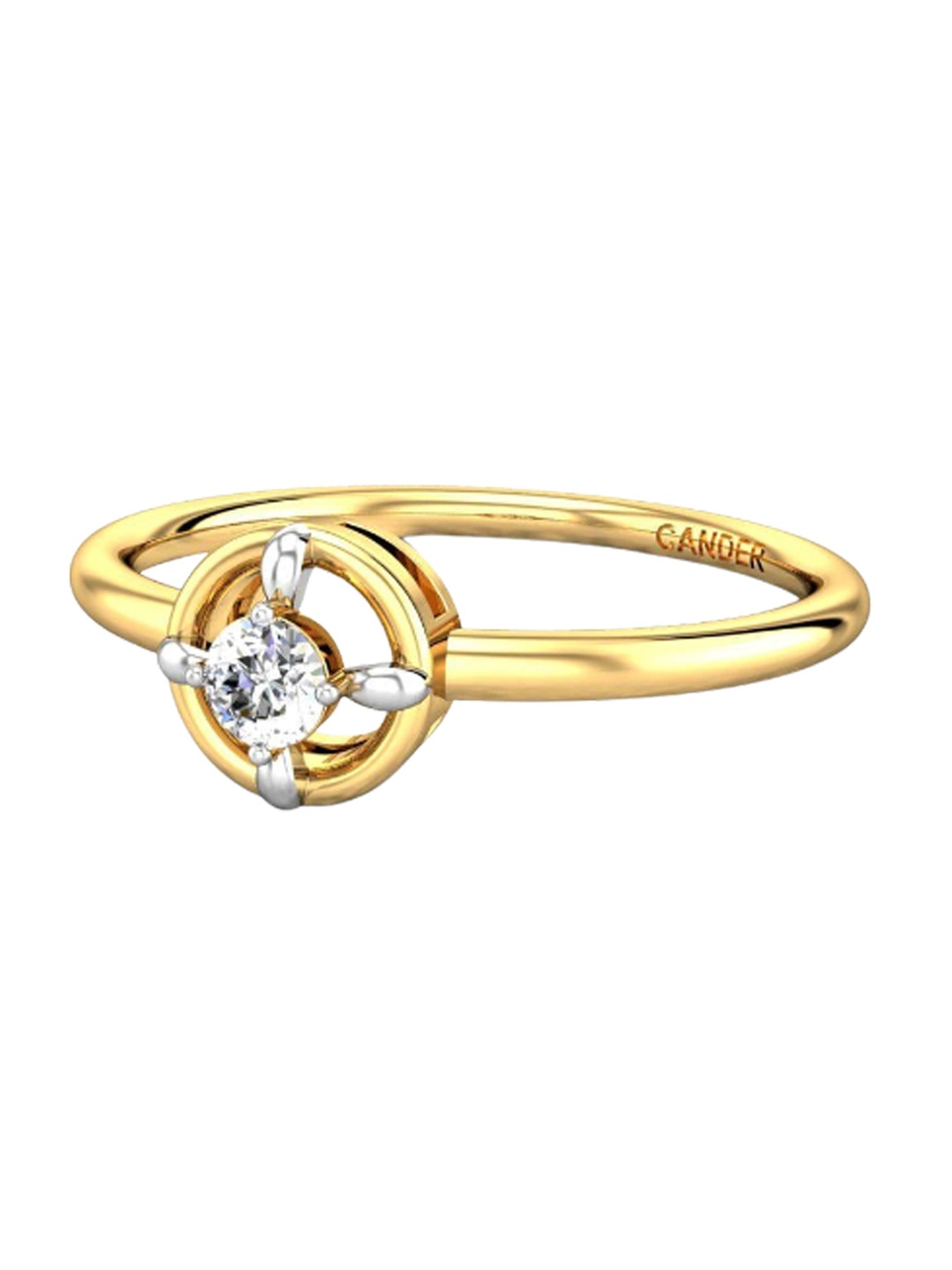 

CANDERE A KALYAN JEWELLERS COMPANY Diamond-Studded 14KT Gold Ring