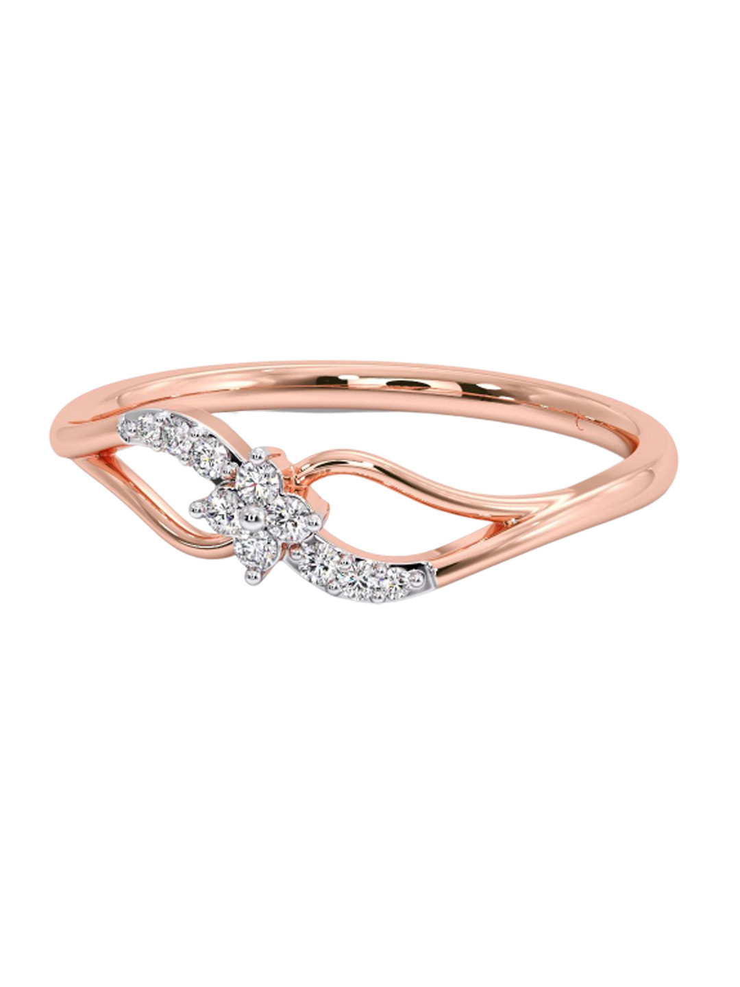 

CANDERE A KALYAN JEWELLERS COMPANY 18KT Rose Gold Diamond Finger Ring- 1.48 g