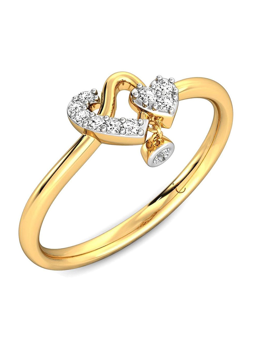 

CANDERE A KALYAN JEWELLERS COMPANY Diamond-Studded 18KT Gold Ring