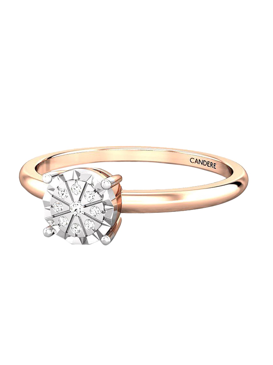 

CANDERE A KALYAN JEWELLERS COMPANY 18KT Rose-Gold Diamond Finger Ring 1.84 g