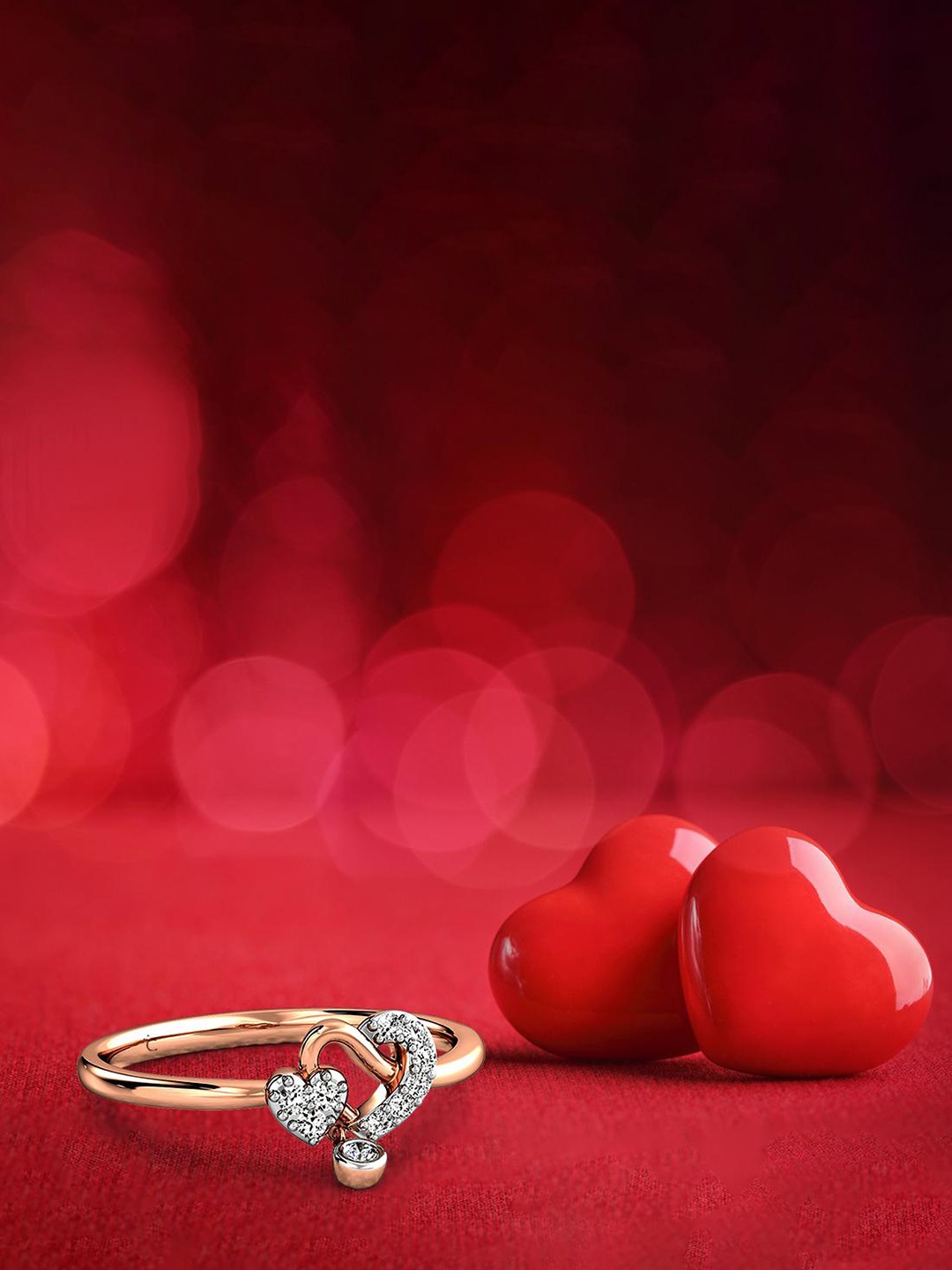 

CANDERE A KALYAN JEWELLERS COMPANY 18KT Rose-Gold Diamond Finger Ring - 1.98 g