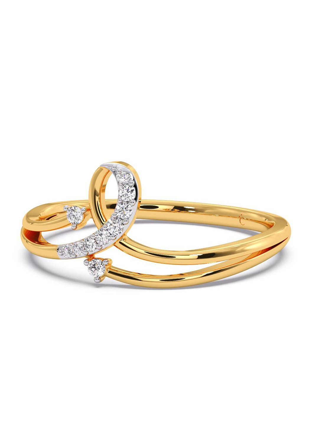 

CANDERE A KALYAN JEWELLERS COMPANY 18KT Gold Diamond Finger Ring - 1.94 g, Yellow