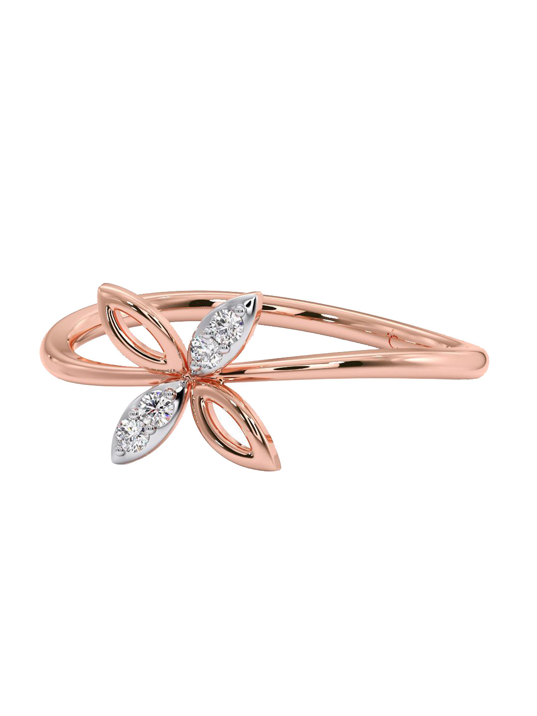 

CANDERE A KALYAN JEWELLERS COMPANY 18KT Rose Gold Diamond Finger Ring 1.72 g