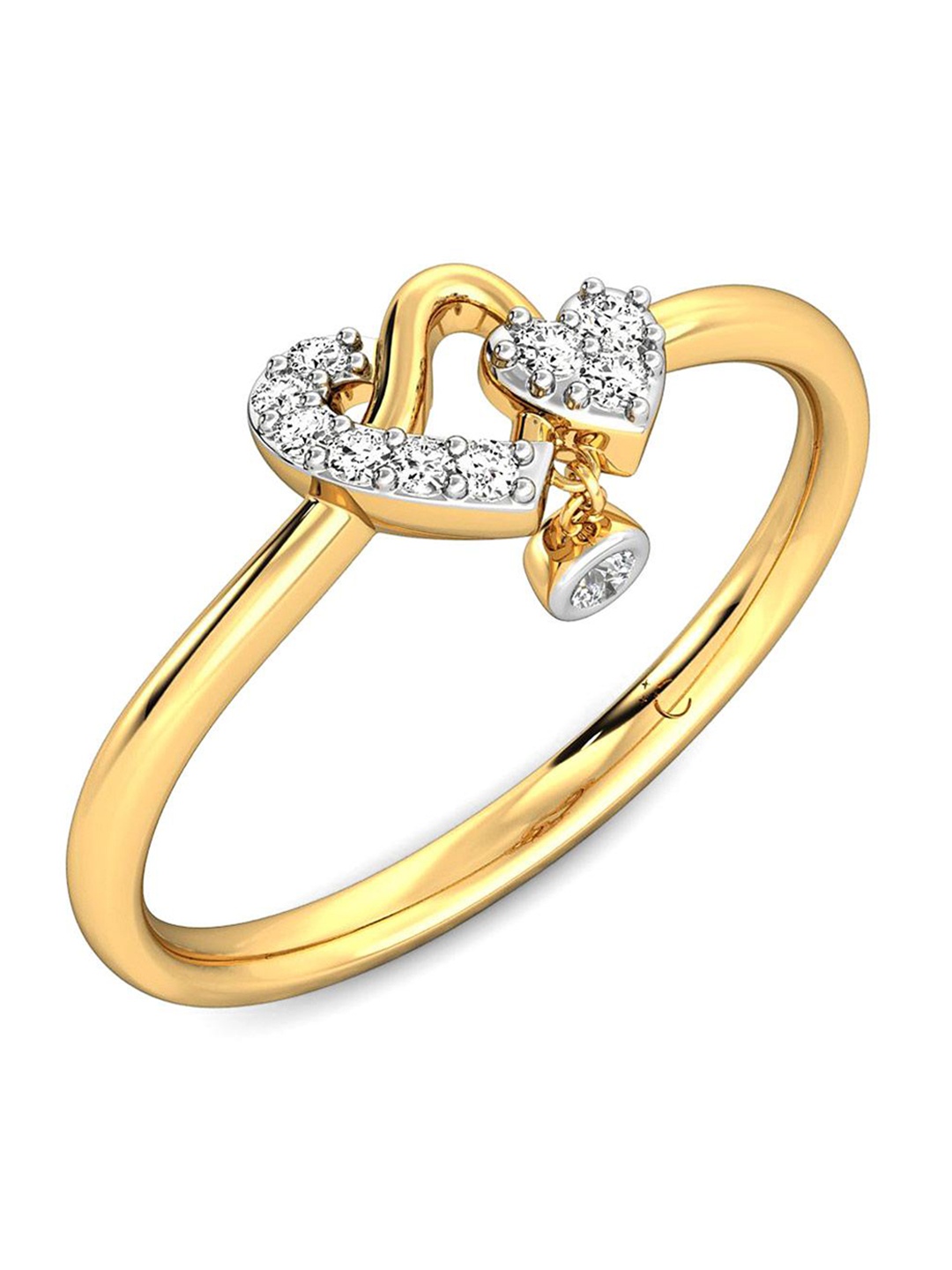 

CANDERE A KALYAN JEWELLERS COMPANY 14KT Gold Diamond Finger Ring-1.62 g, Yellow