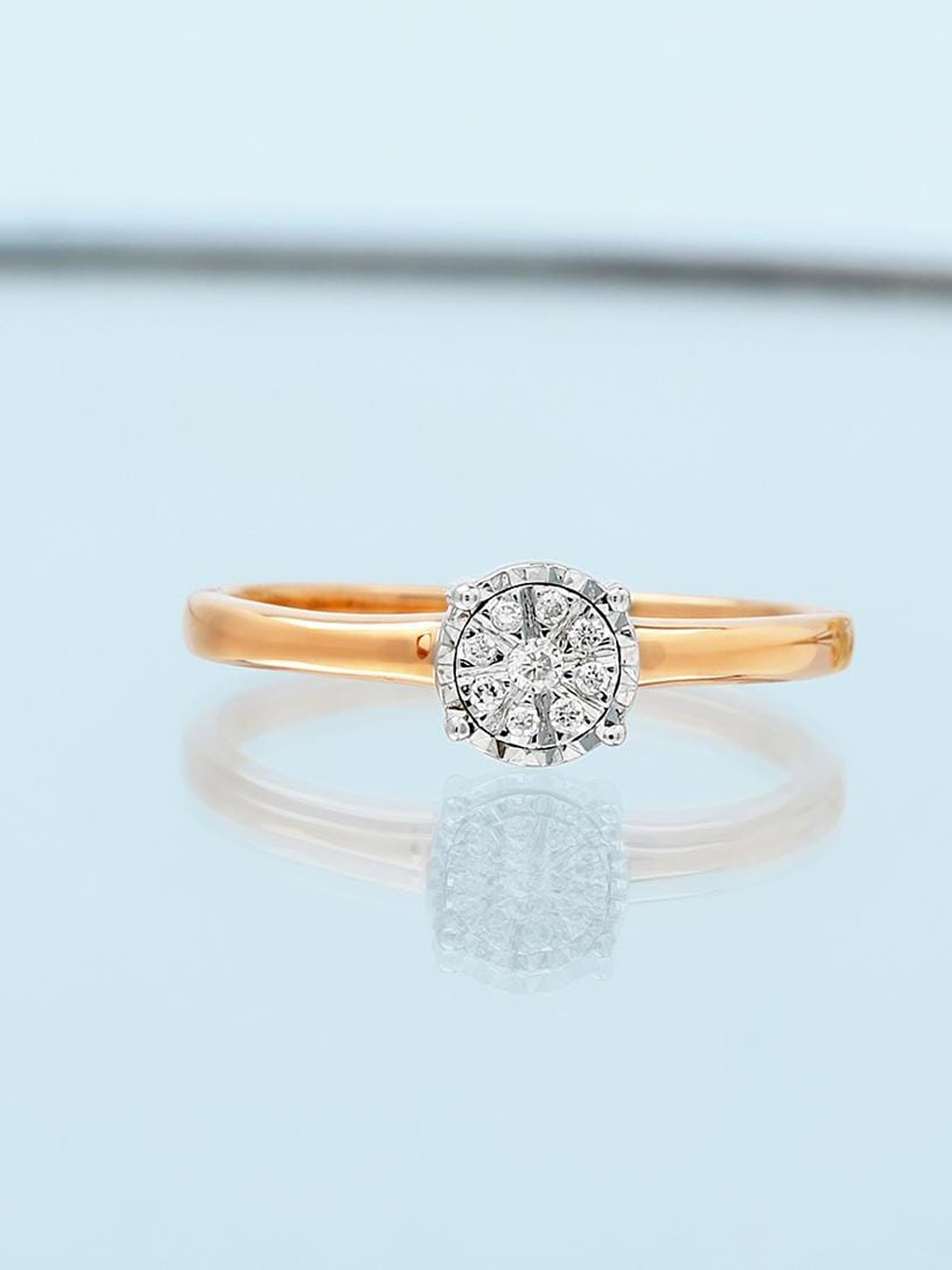 

CANDERE A KALYAN JEWELLERS COMPANY 18KT Gold Diamond Finger Ring-1.59 g, Yellow