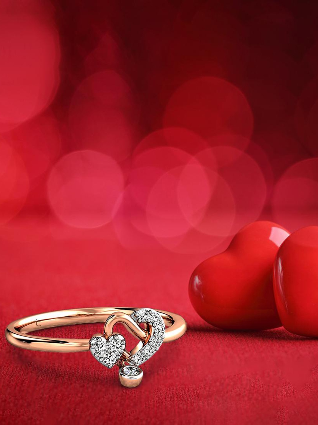 

CANDERE A KALYAN JEWELLERS COMPANY 14KT Rose-Gold Diamond Finger Ring