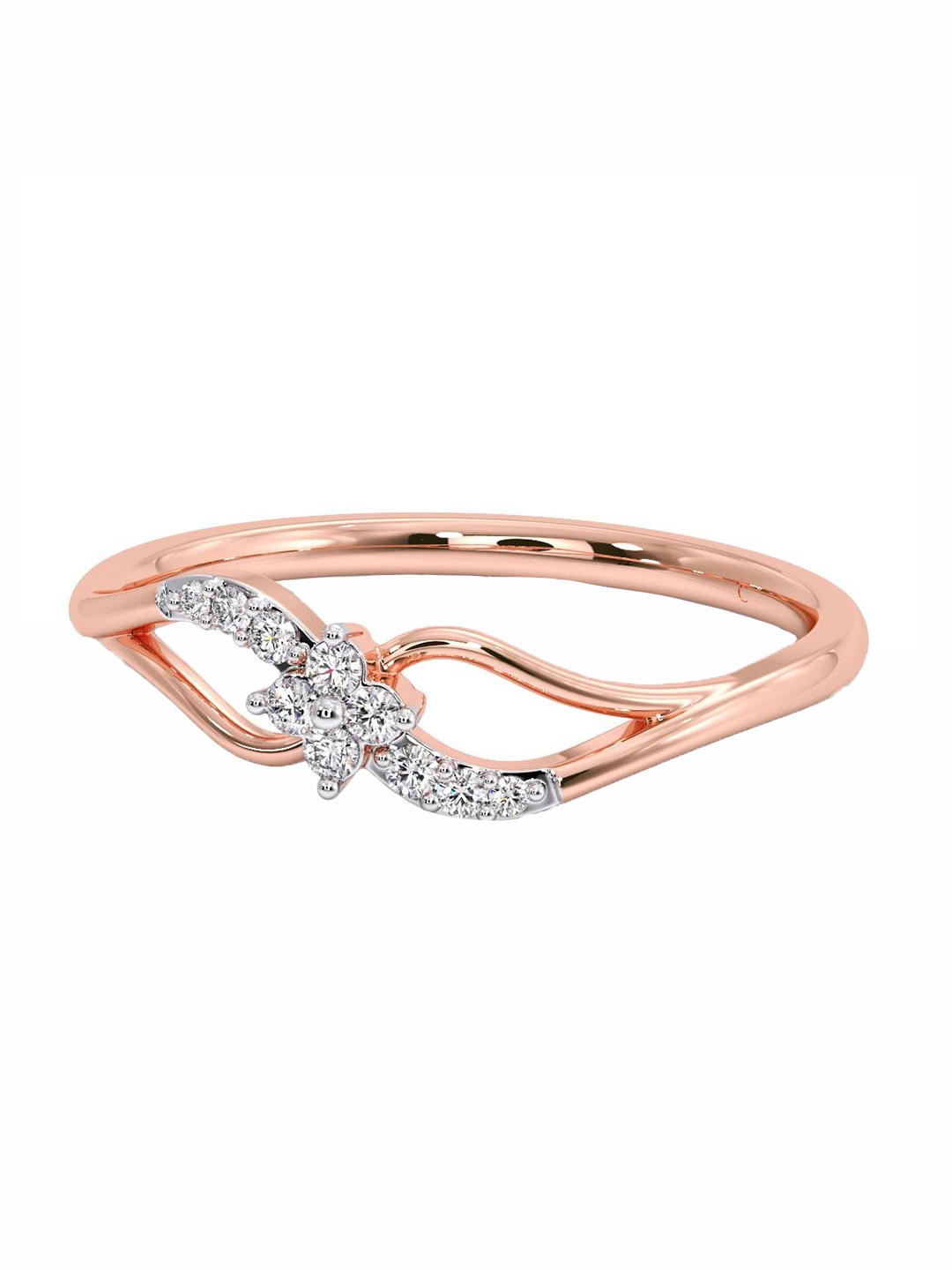 

CANDERE A KALYAN JEWELLERS COMPANY 18KT Rose Gold Diamond Finger Ring - 1.46 g